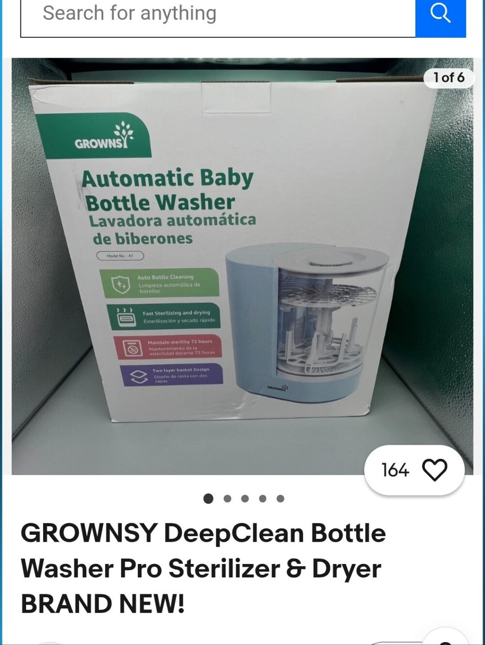 Grownsy Automatic Baby Bottle Washer
